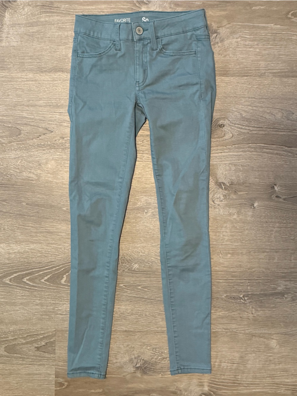 SO Low Rise Green Jeggings Jeans Leggings Pants